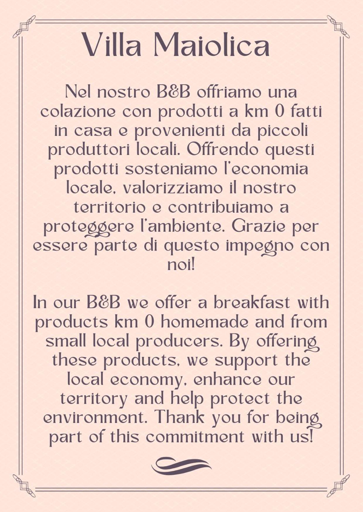 B&B Villa Maiolica San Leone Exterior foto